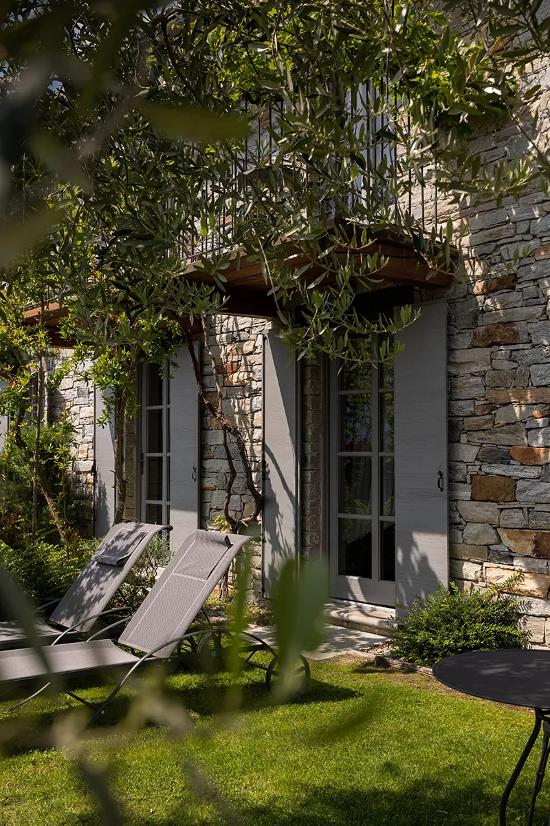 The Treterre farmhouse and garden above Lake Como